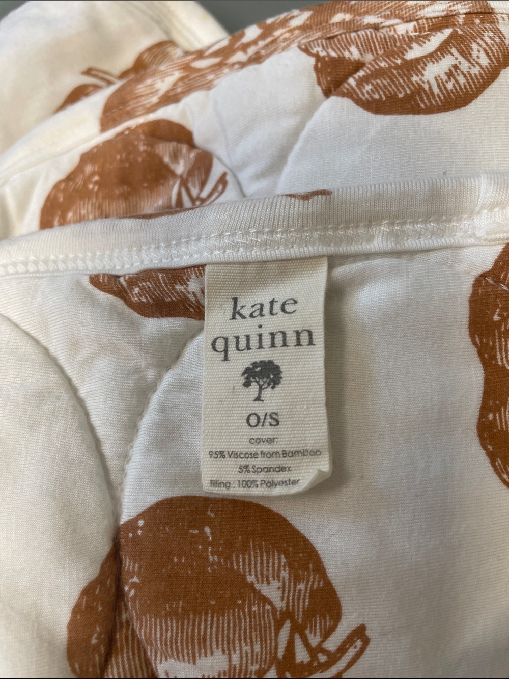 KATE QUINN Heirloom Pumpkin quilted organic cotton luxury baby blanket - Picture 2 of 3